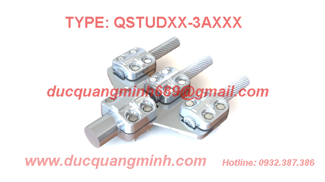 Kẹp cực thẳng cho 3 dây đi ngang và cực thiết bị hình trụ - STRAIGHT CONNECTOR