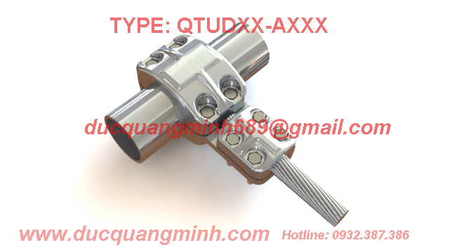 Kẹp rẽ nhánh chữ T cho 1 ống thanh cái và 1 dây - Tee Connector